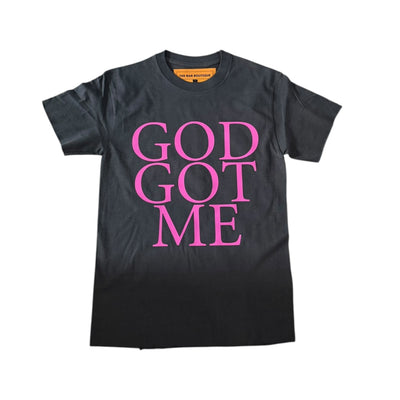 BB FLOWER SKULL/GOD GOT ME TEE (DARK GREY - 1 of 1)