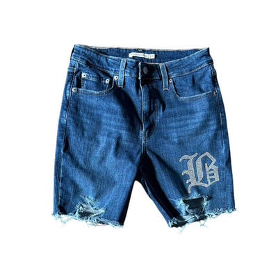 BB WOMEN’S LEVI’S (B) CUSTOMIZED RHINESTONE JEAN SHORTS - DROP 8/8/25