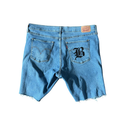 BB WOMEN’S LEVI’S (B) CUSTOMIZED RHINESTONE JEAN SHORTS - DROP 8/8/25