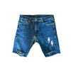 BB MEN’S LEVI’S LIGHTNING CUSTOMIZED RHINESTONE JEAN SHORTS - DROP 8/8/25