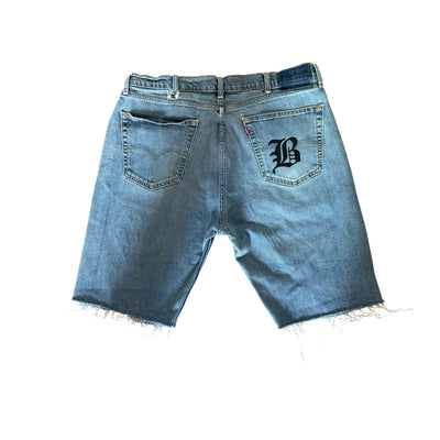 BB MEN’S LEVI’S LIGHTNING CUSTOMIZED RHINESTONE JEAN SHORTS - DROP 8/8/25