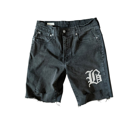 BB MEN’S LEVI’S (B) CUSTOMIZED RHINESTONE JEAN SHORTS - DROP 8/8/25