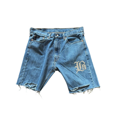 BB MEN’S LEVI’S (B) CUSTOMIZED RHINESTONE JEAN SHORTS - DROP 8/8/25