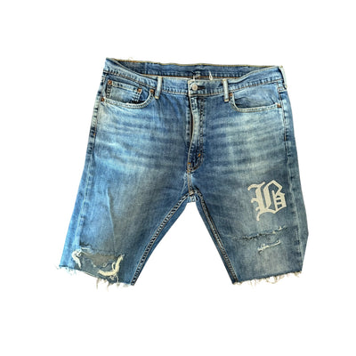 BB MEN’S LEVI’S (B) CUSTOMIZED RHINESTONE JEAN SHORTS - DROP 8/8/25