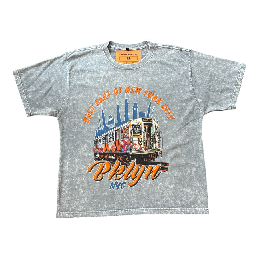 BB BEST PART OF NYC BROOKLYTEE (WASHED GREY)