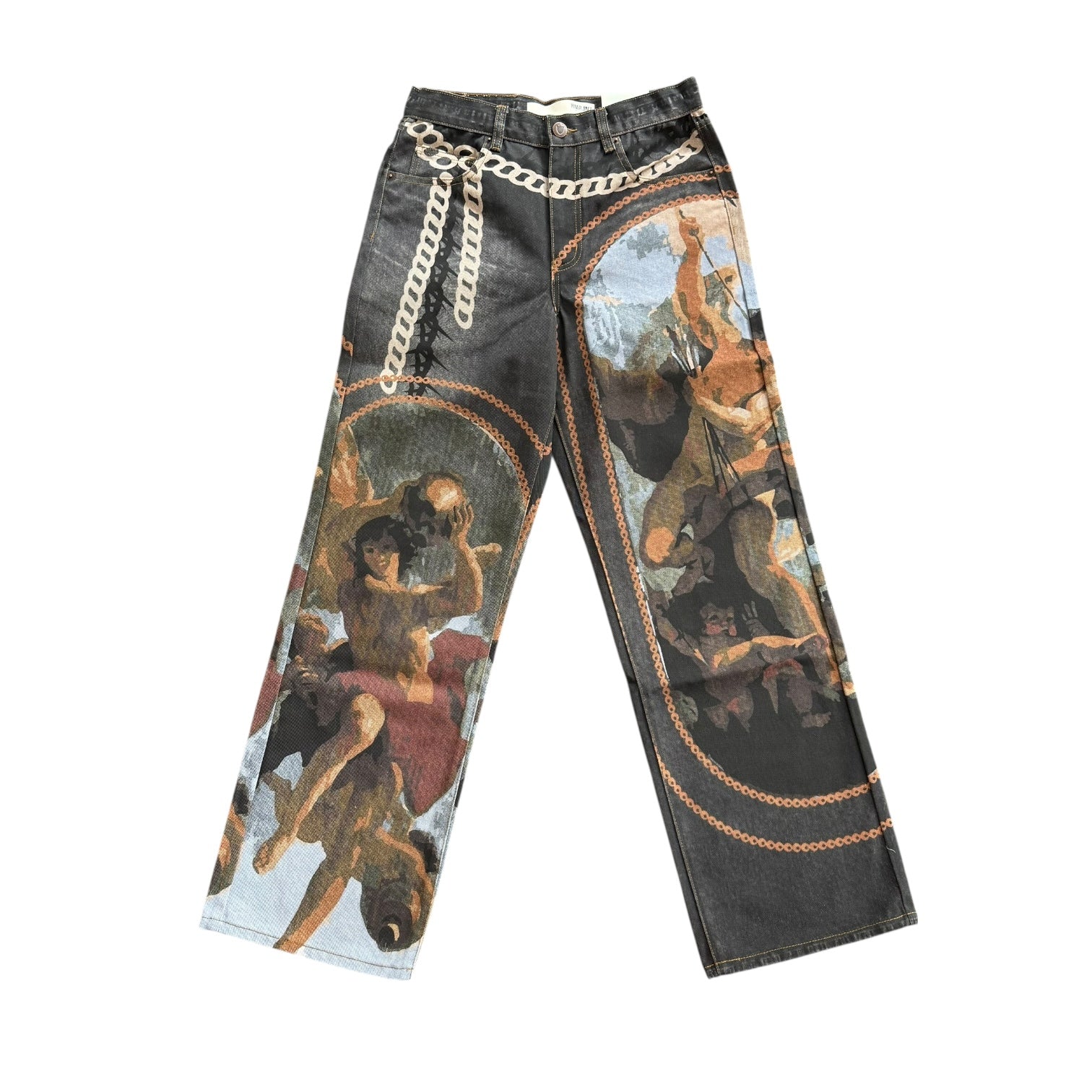 ANGEL CHAIN WIDE LEG JEANS