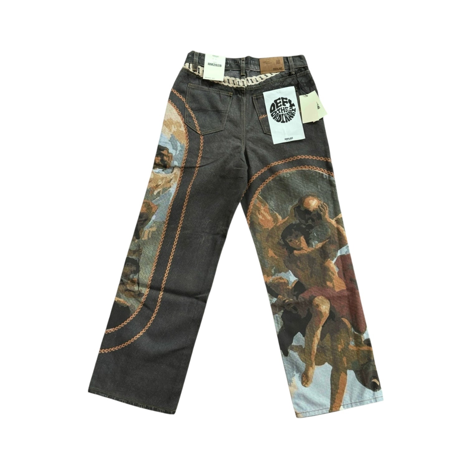 ANGEL CHAIN WIDE LEG JEANS