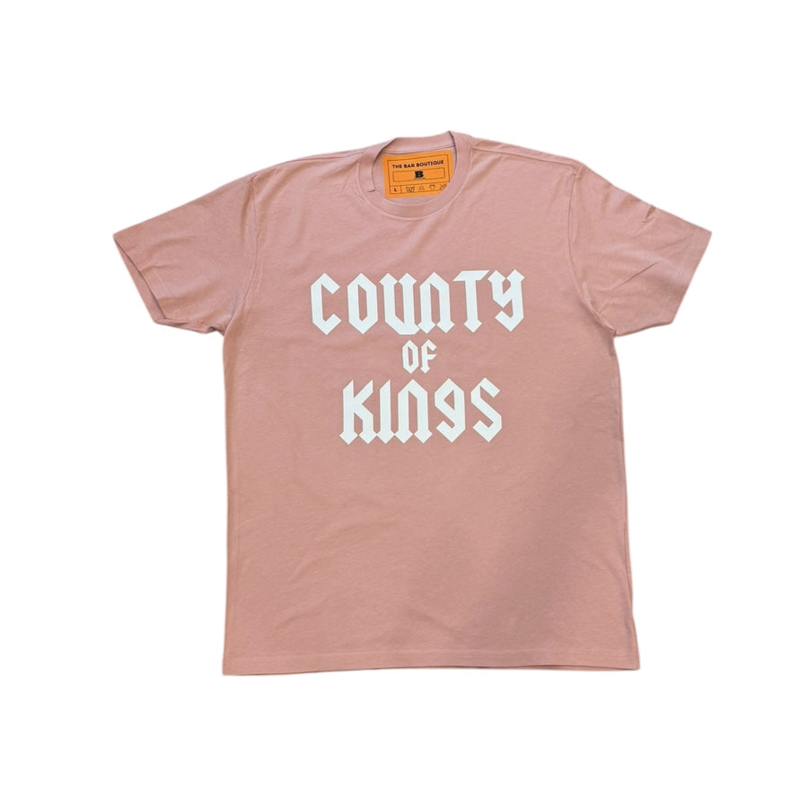 COUNTY OF KINGS (WHITE FRONT) TEE (TAUPE)
