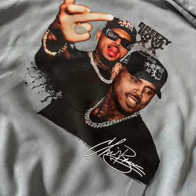 BB CHRIS BROWN BREEZY BOWL HOODIE (WASHED ARMY GREEN)