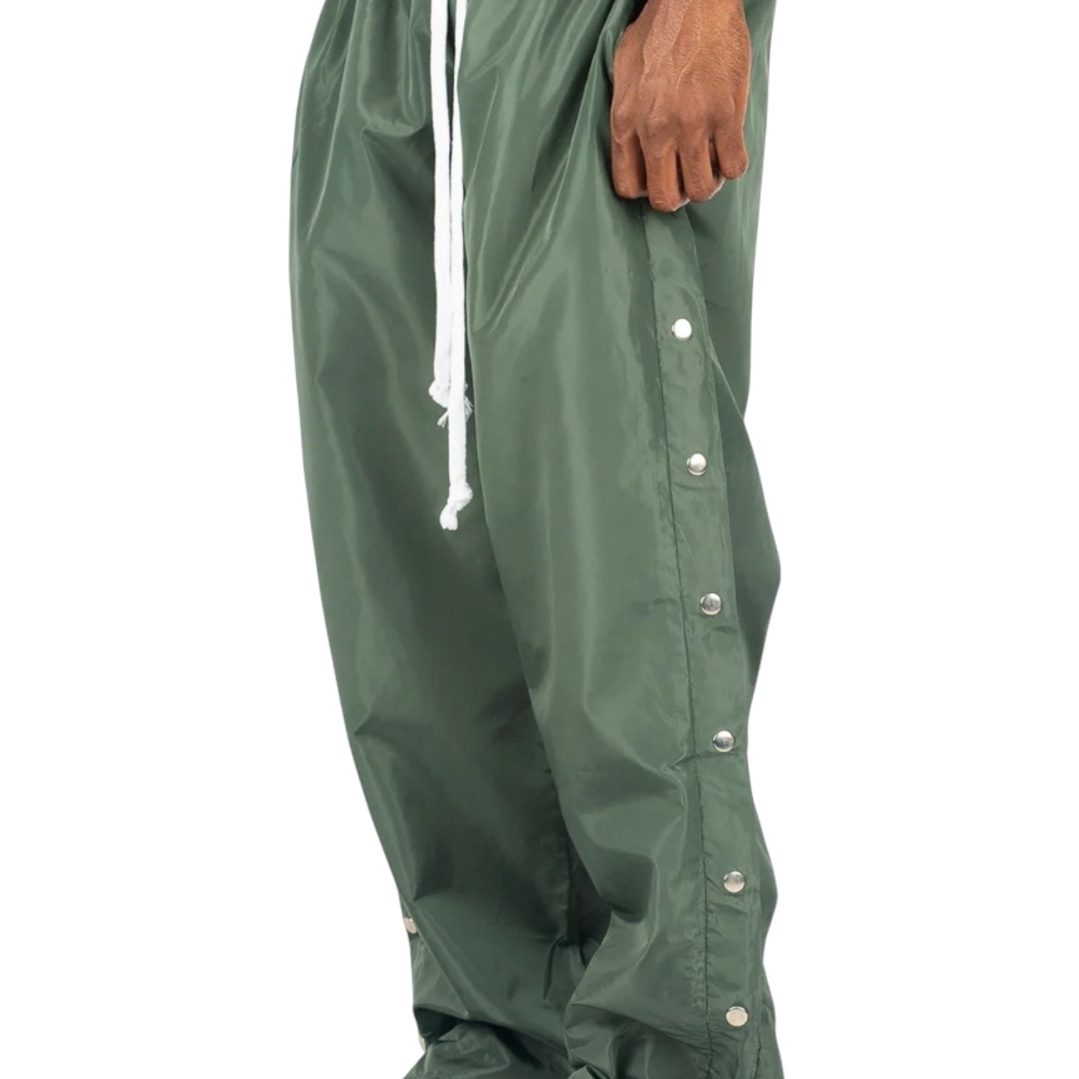 BB SIDE SNAP NYLON PANTS (ARMY GREEN)