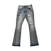 PUBLIK SIDE STUDDED STACKED JEANS (BLUE WASH)