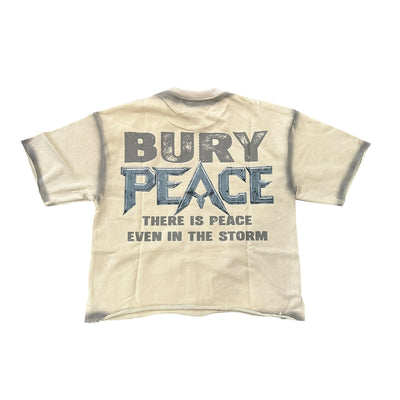 BKYS BURY PEACE CROPPED TEE (CREAM)