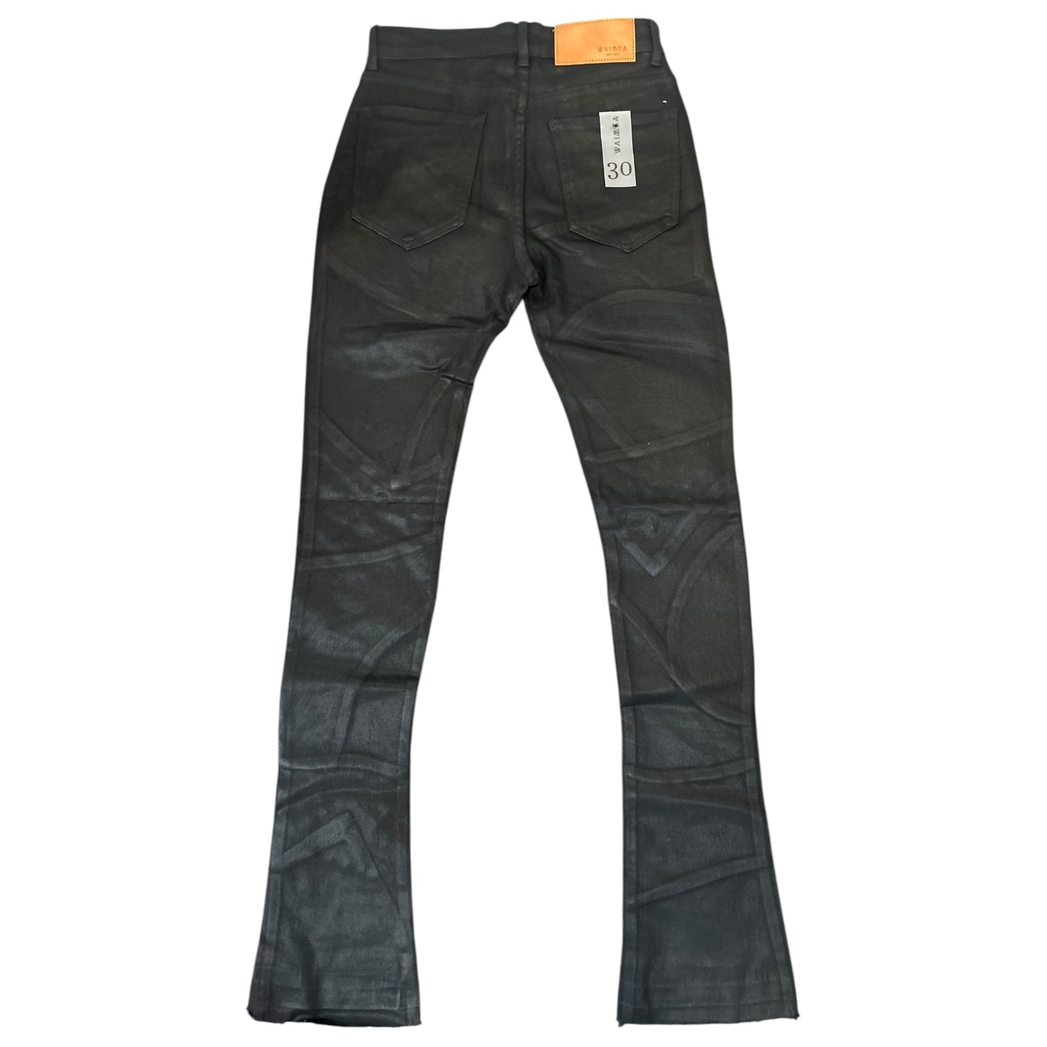WEIMEA ROCKSTAR STUDDED STACKED WAX DENIM (BLACK)