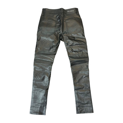 WEIMEA ROCKSTAR QUILTED PLEATHER JEANS (BLACK)