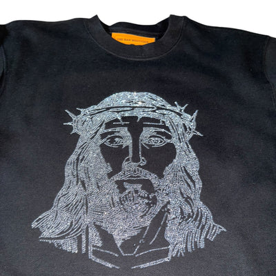 BB RHINESTONE JESUS/GOD GOT ME CREWNECK (BLACK)