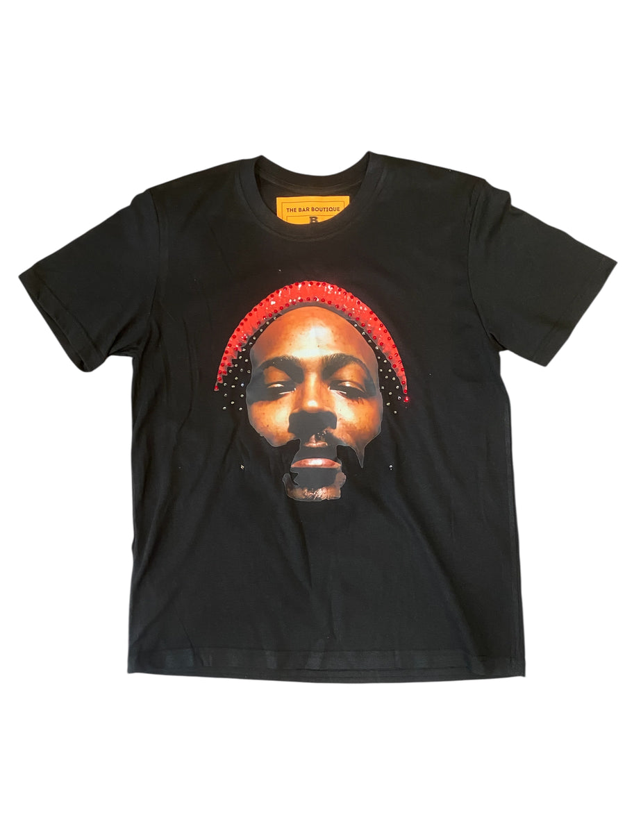 BB MARVIN GAYE RHINESTONE TEE (BLACK)