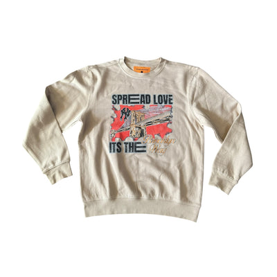 BB SPREAD LOVE IT’S THE BROOKLYN WAY SWEATSHIRT (BEIGE)