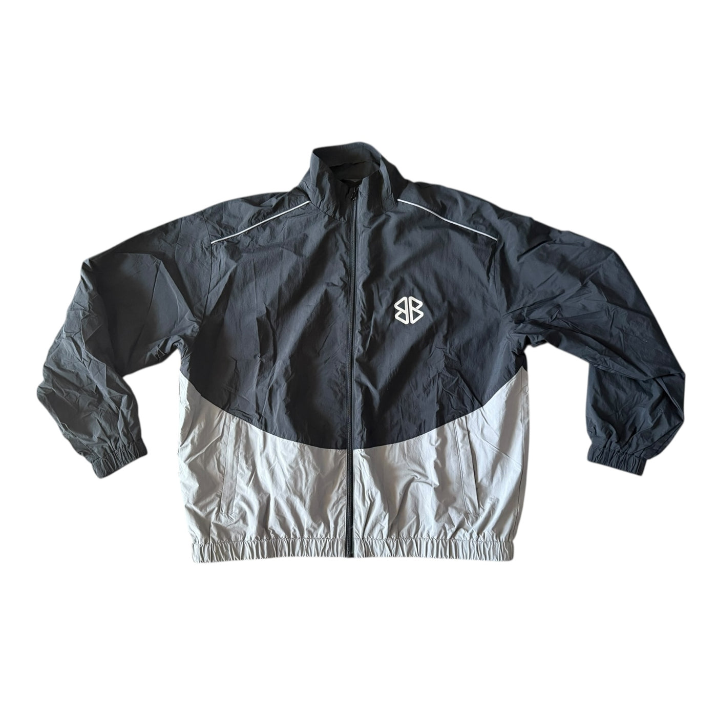 BB LOGO 2025 TRACKSUIT JACKET (BLACK & GREY)