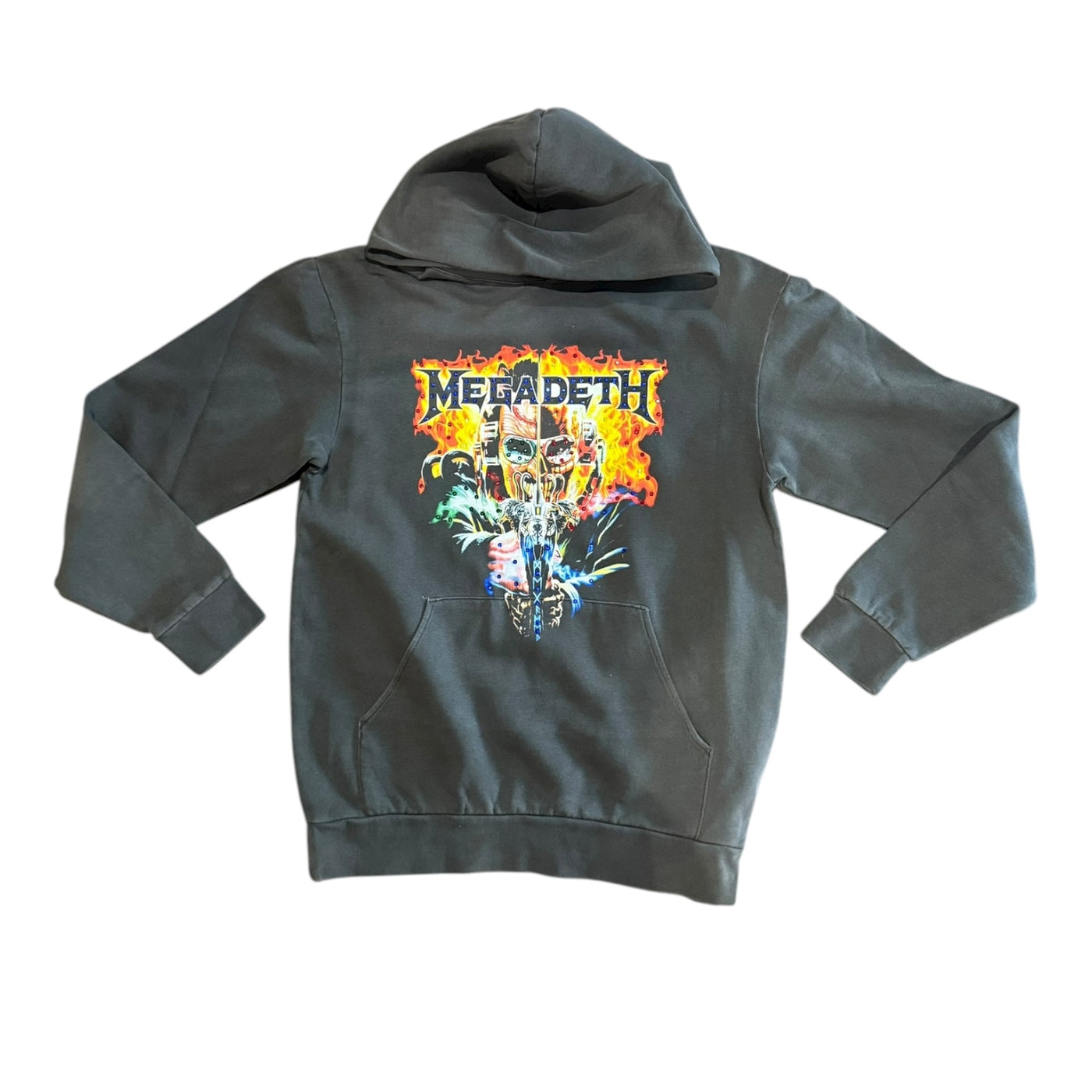(BB MEGADEATH HOODIE (WASHED GREY)