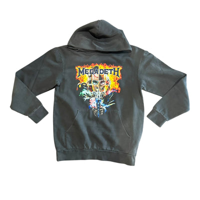 (BB MEGADEATH HOODIE (WASHED GREY)