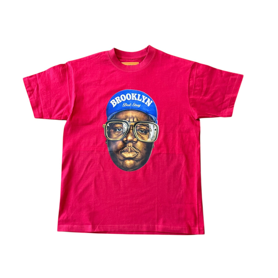 BIGGIE BED-STUY RUNNING HAT (BLUE) TEE (RED)