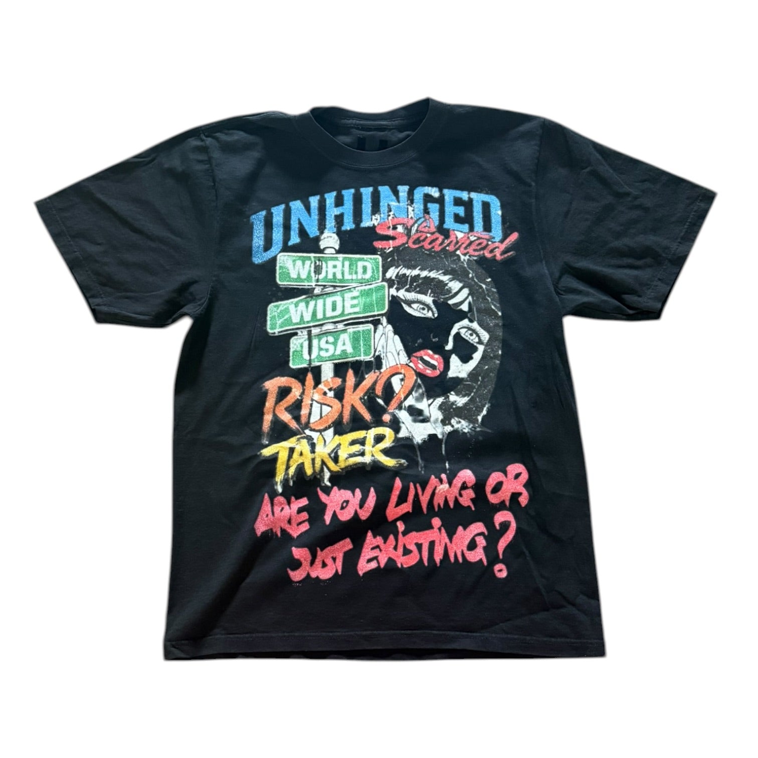 UNHINGED RISK TAKER TEE (BLACK)