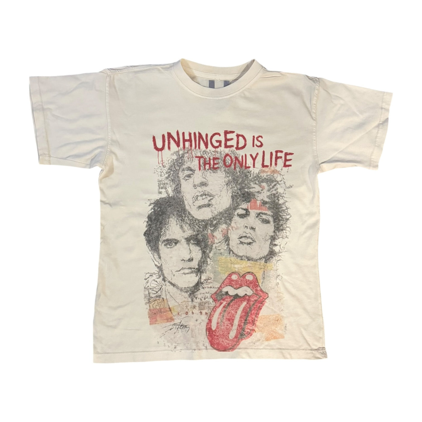 UNHINGED IS THE ONLY LIFE TEE (CREAM)