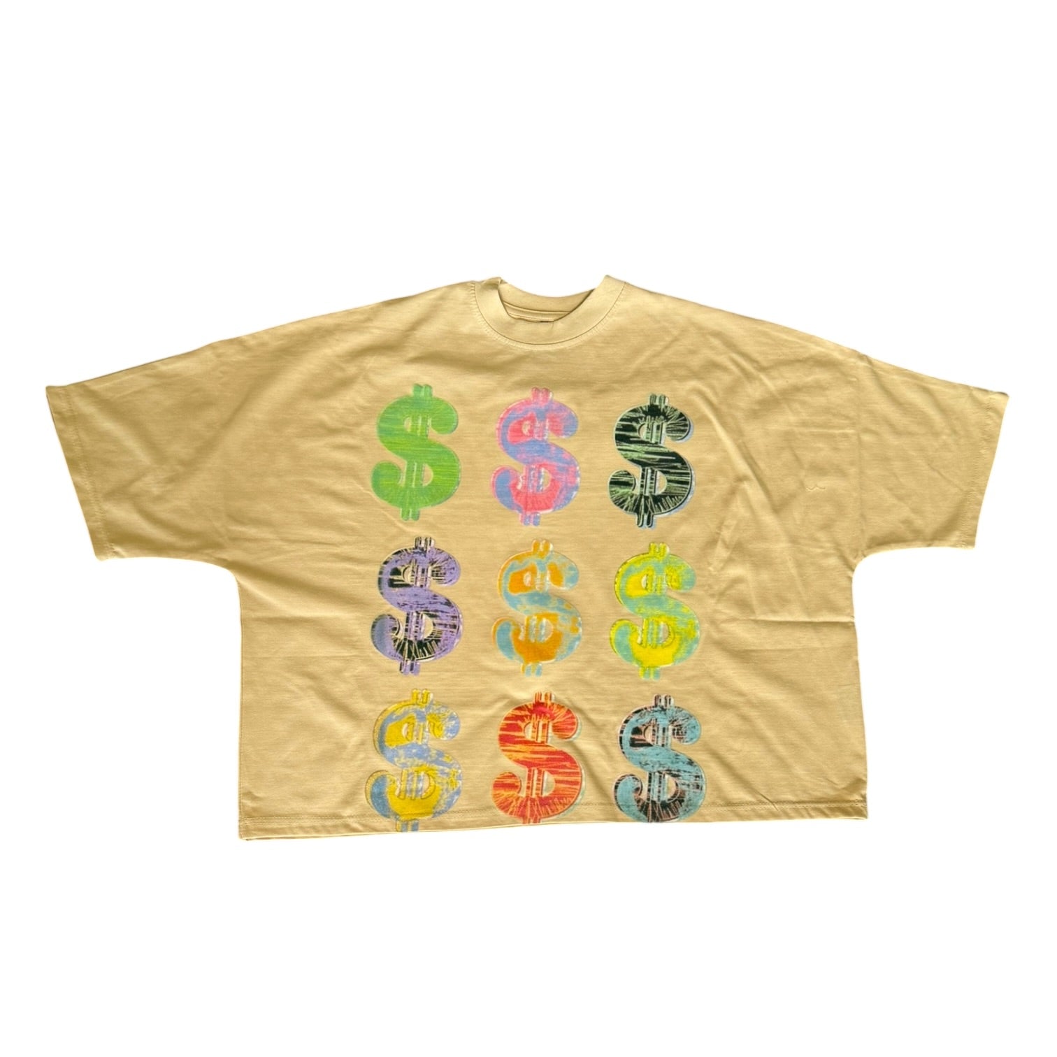 UNHINGED WARHOL CURRENCY DROP SHOULDER TEE (TAN)