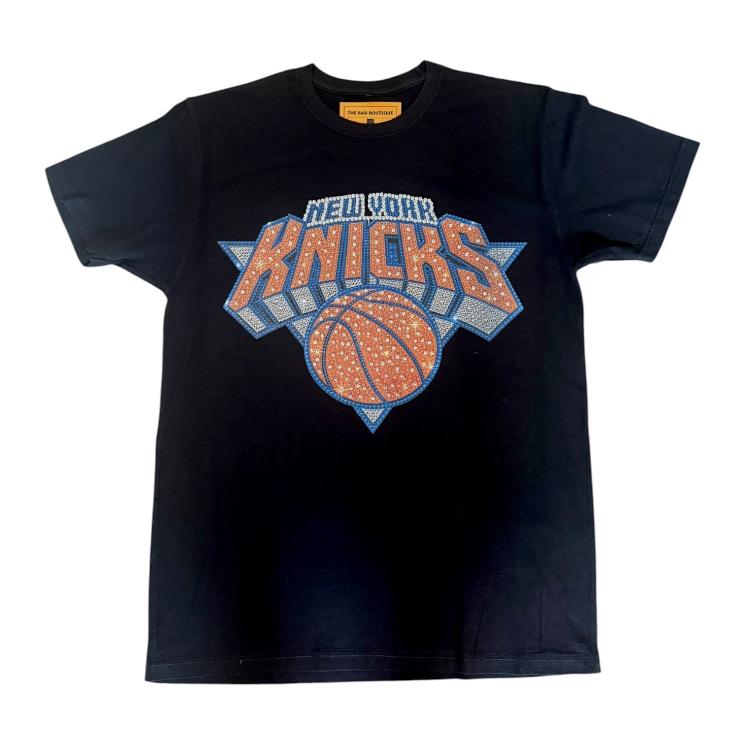 KNICKS RHINESTONE TEE (BLACK)